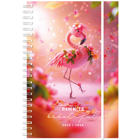 SIMPLEX Schüleragenda Emotions 25/26 500221.26 1W/2S 17M Flaminga ML 8x12.5cm
