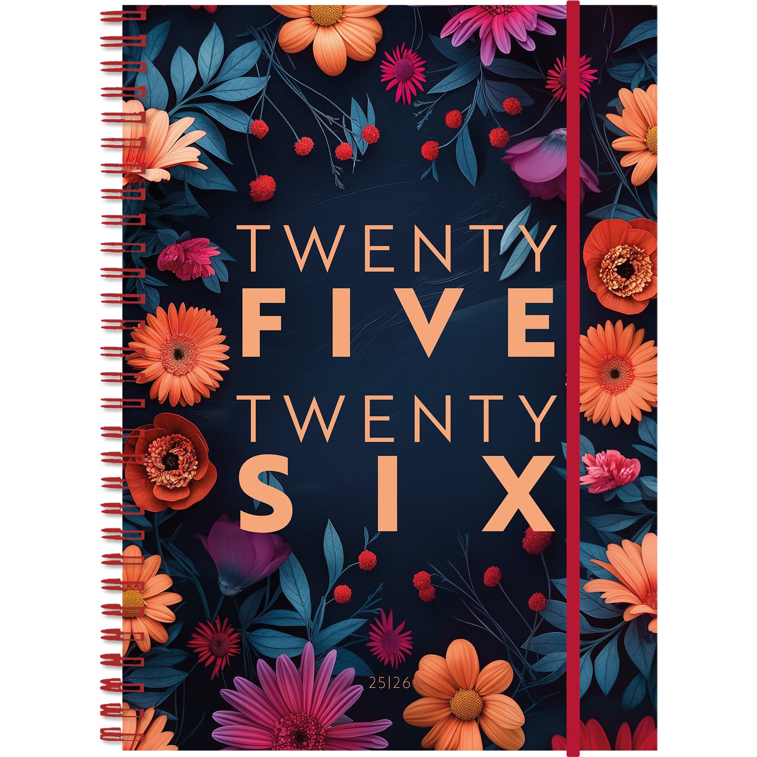 SIMPLEX Schüleragenda Touch 25/26 500235.26 1W/2S 17M Flowers ML 14.8x21cm