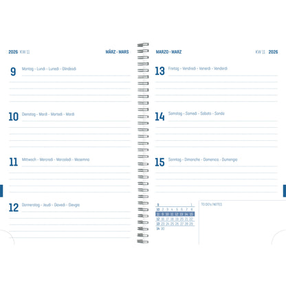 SIMPLEX Schüleragenda Touch 25/26 500237.26 1W/2S 17M Confetti 14.8x21cm