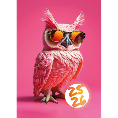 SIMPLEX Schüleragenda Feelings 25/26 500301.26 1T/1S 12M Owl ML 12x16.5cm