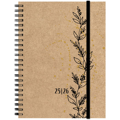 SIMPLEX Schüleragenda Kraftpap. 25/26 500414.26 1W/2S 17M Tendril ML 12x16.5cm