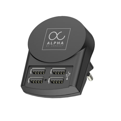 SKROSS World Adapter Premium Series 1.104102 Alpha Europe USB Charger 4A