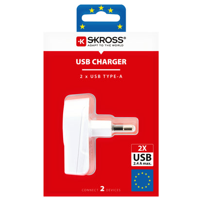 SKROSS Euro USB Charger (2xA) 1.302421