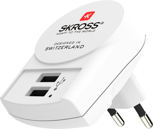 SKROSS Euro USB Charger (2xA) 1.302421