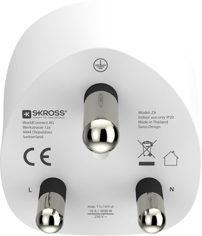 SKROSS Country Travel Adapter Combo 1.500202E World/EU to South Africa