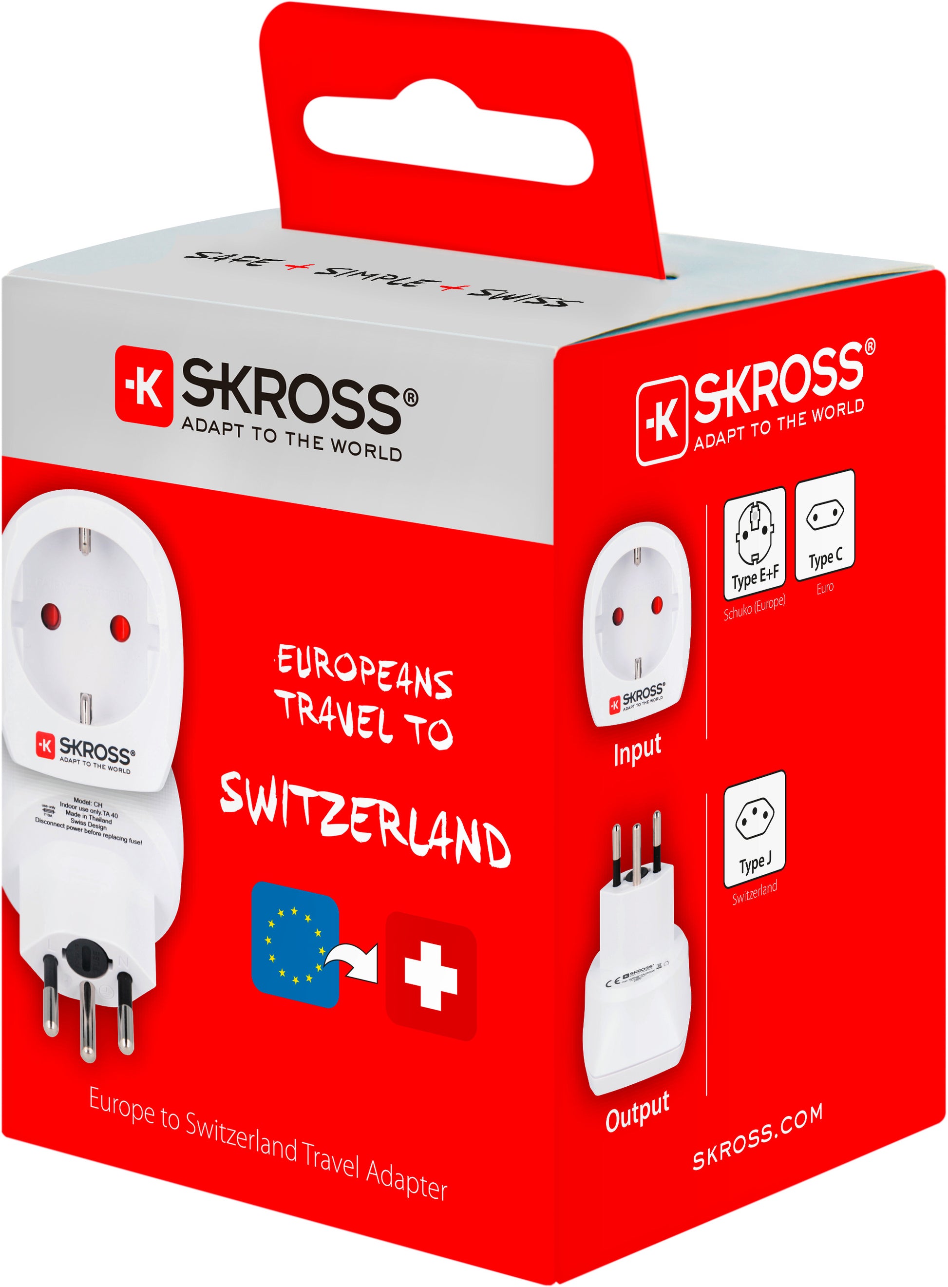 SKROSS Country Travel Adapter 1.500205 Europe to CH