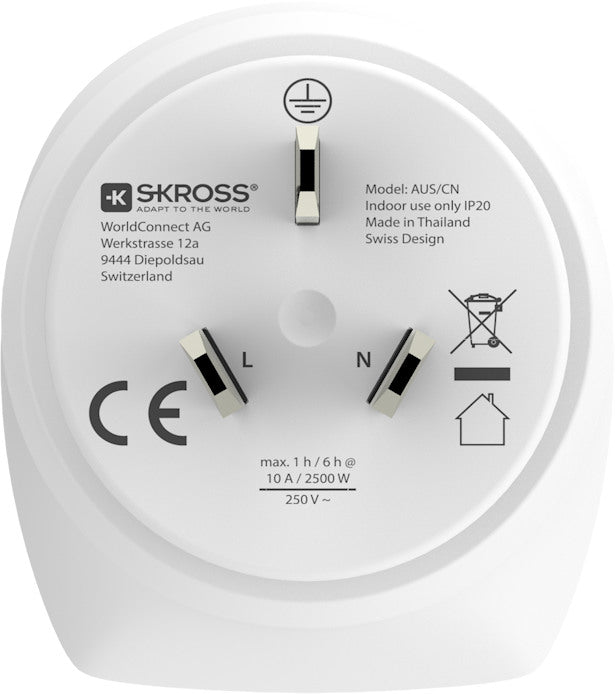 SKROSS Country Travel Adapter Combo 1.500210-E World/EU to AUS/CN