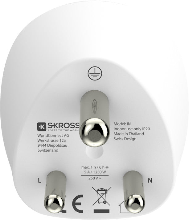 SKROSS Country Travel Adapter Combo 1.500215E World/EU to India