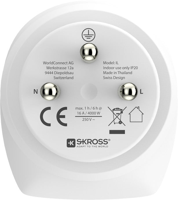 SKROSS Country Travel Adapter Combo 1.500216E World/EU to Israel