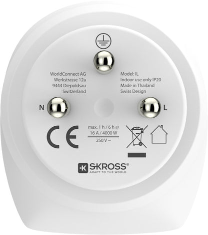 SKROSS Country Travel Adapter Combo 1.500216E World/EU to Israel