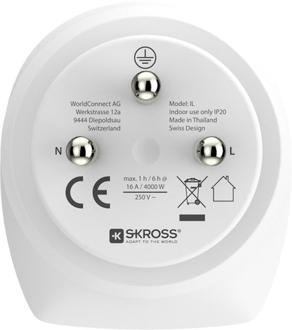 SKROSS Country Travel Adapter Combo 1.500216E World/EU to Israel