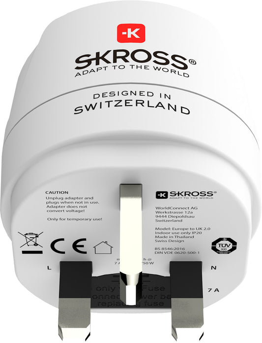 SKROSS Country Travel Adapter 1.500230 Europe to UK