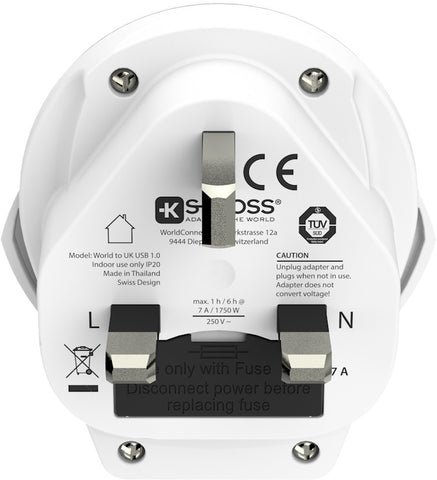 SKROSS Country Travel Adapter 1.500267 World to UK with USB