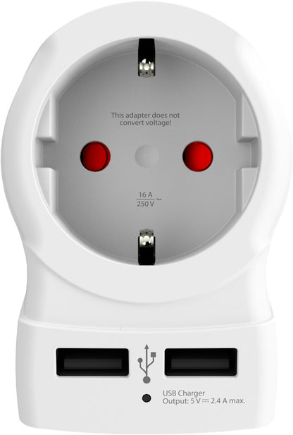 SKROSS Country Travel Adapter 1.500280 Europe to UK with USB