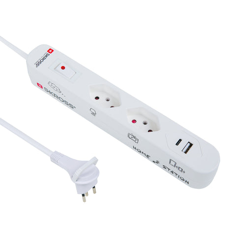 SKROSS Home Station USB-C Retail wht 69.21350 2x T13,1x USB-C + 1x USB-A