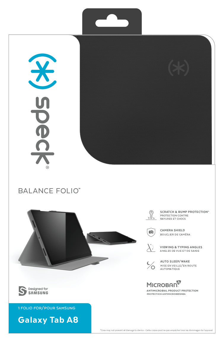 SPECK Balance Folio Black 144522-1050 Samsung Tab A8 10.5