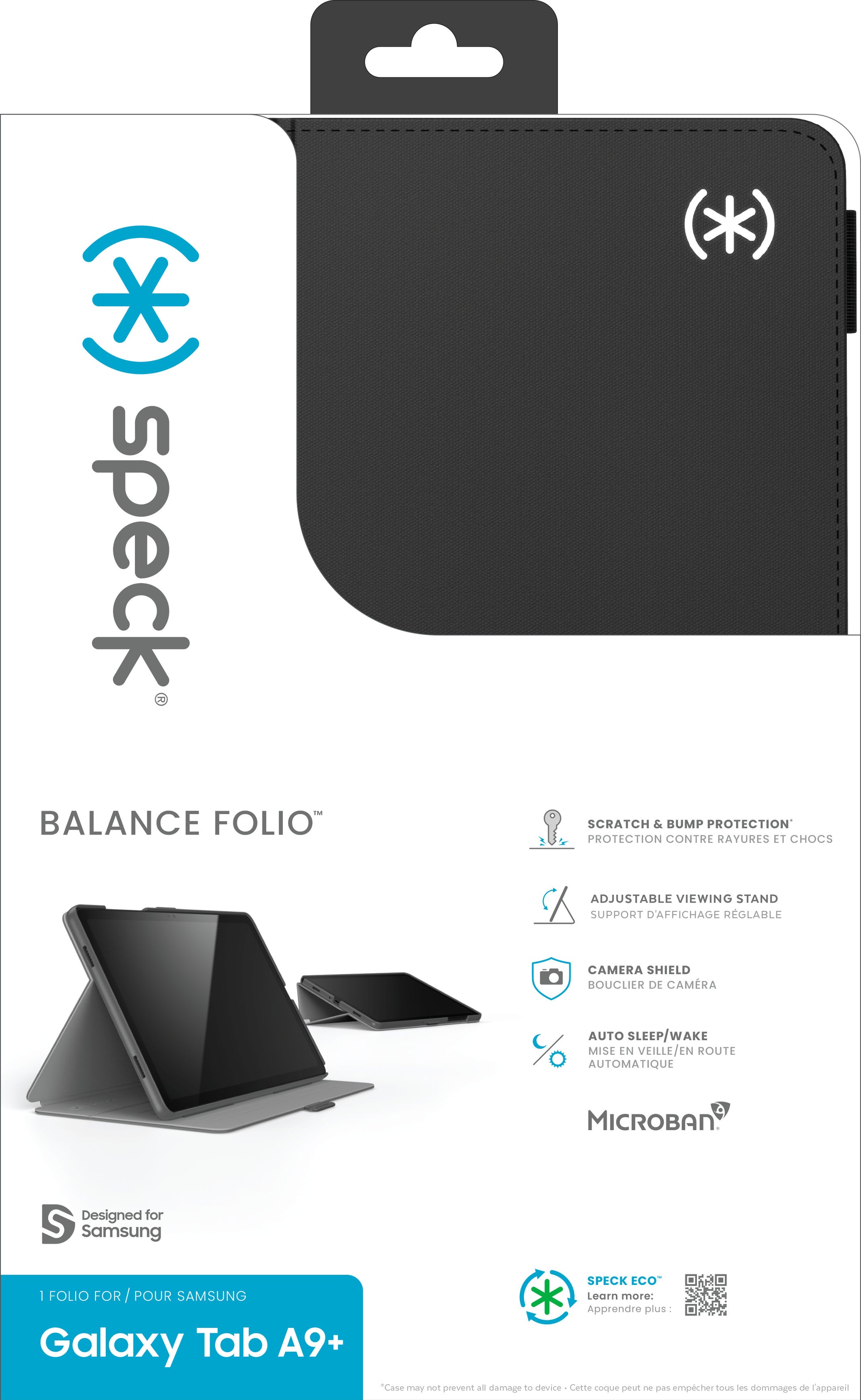 SPECK Balance Folio Black 150605-D143 Samsung Galaxy Tab A9+