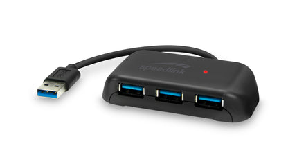 SPEEDLINK SNAPPY EVO USB-A Hub, 4-Port SL-140109-BK USB 3.2 (5 Gbit-s), black