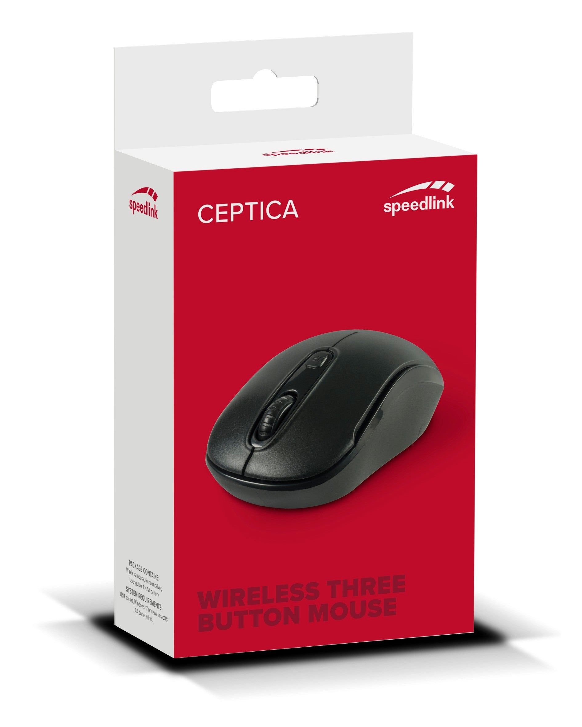 SPEEDLINK Ceptica Wireless Mouse SL-630013-BKBK USB, black/black