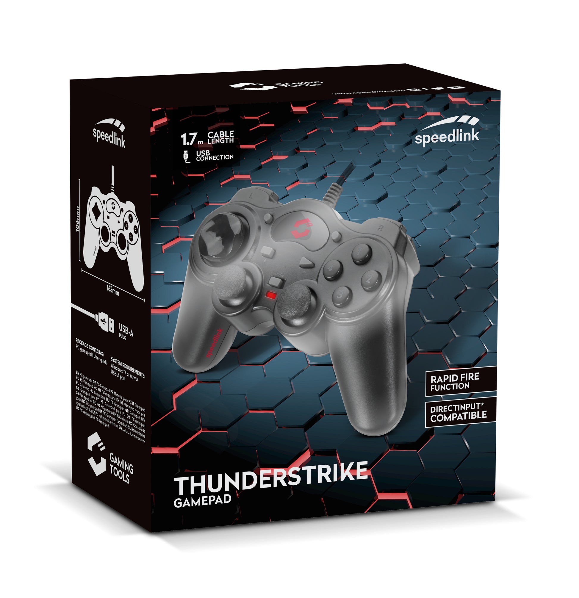 SPEEDLINK Thunderstrike Gamepad SL-6515-BK for PC, black