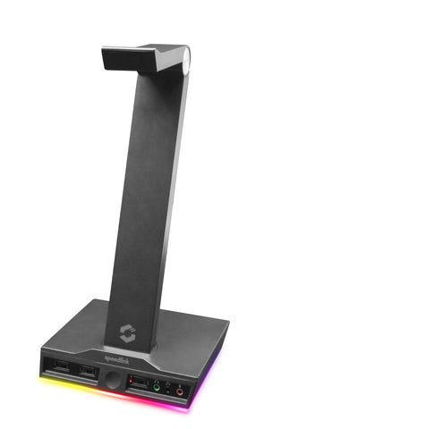 SPEEDLINK EXCELLO Illum.Headset Stand SL-800910-BK 3-Port USB Hub, Soundcard