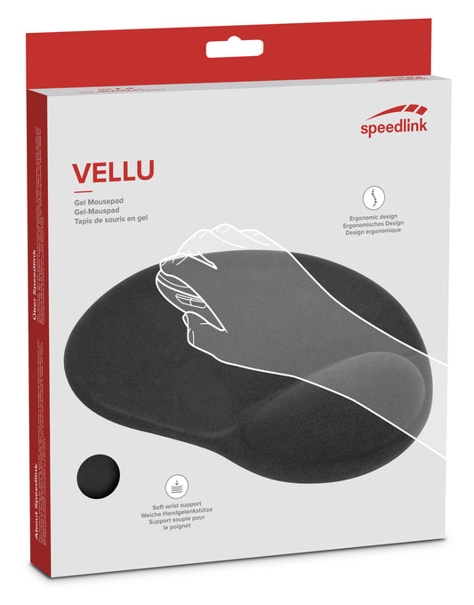 SPEEDLINK VELLU Gel Mousepad SL620802B Ergonomic, black