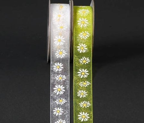 SPYK Band Cubino 15mm/4m 1245.1564 weiss/gelb Margerite