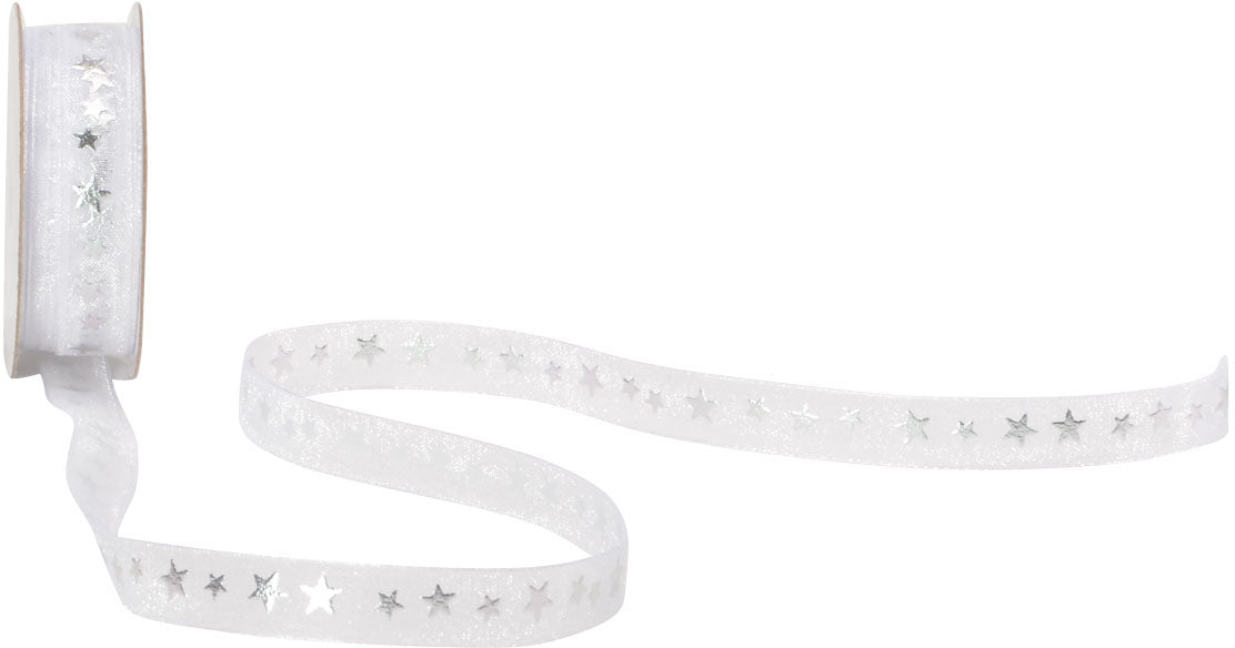 SPYK Band Cubino Stellare 1596.1064 10mmx4 m Weiss-Silber