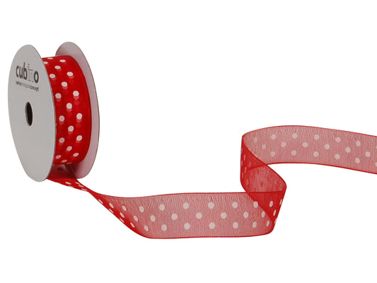 SPYK Band Cubino Dots 1748.1564 15mmx4m rot-weiss