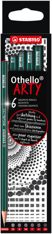 STABILO Bleistifte Othello Arty Mix 282/6-21-3-2 2B, B, HB, F, H, 2H 6 Stück