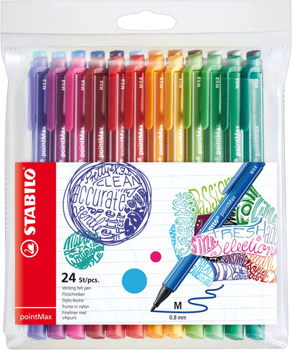 STABILO Premium-Fineliner 0,8mm 488/2401 pointMax 24 Farben