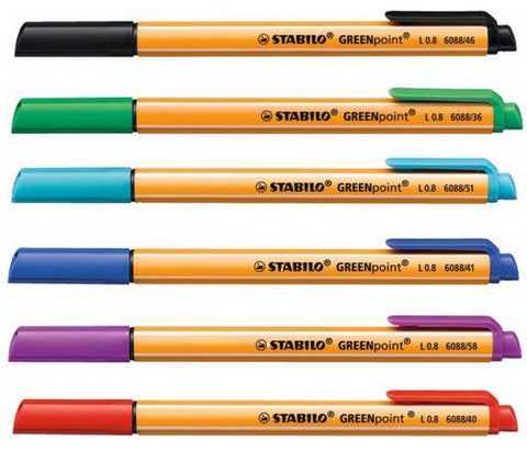 STABILO Faserschr. GREENpoint 0,8mm 6088/41 blau
