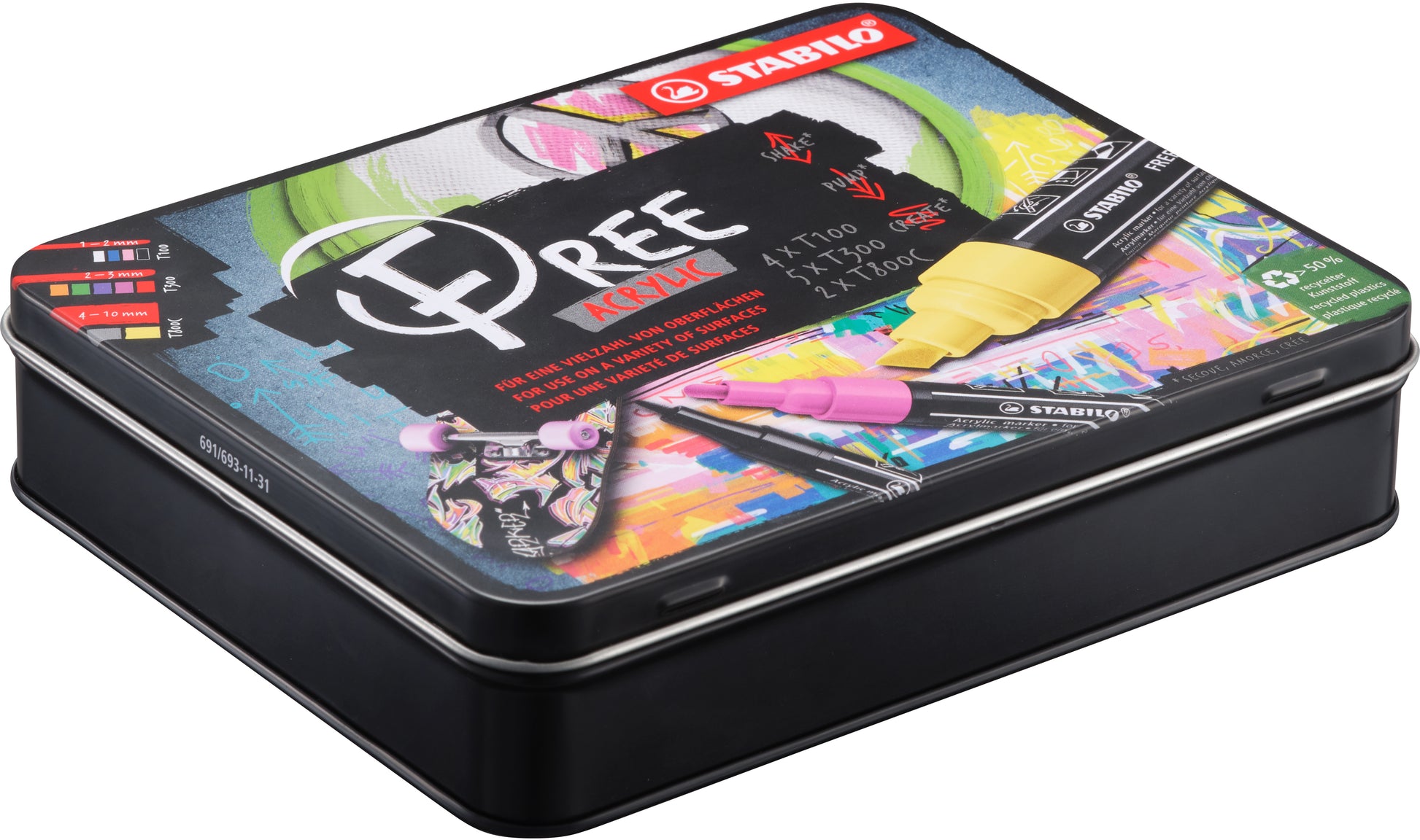 STABILO FREE Acrylic Start.Kit 691/693-11-31 11er Etui