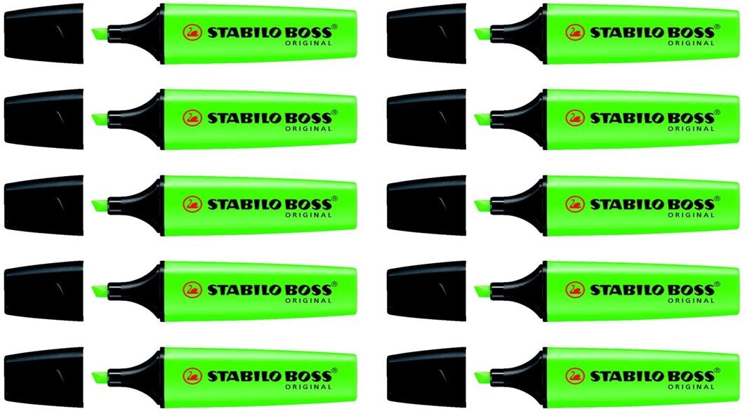STABILO Boss Marker Original 2-5mm 70/33-10 grün 10 Stück