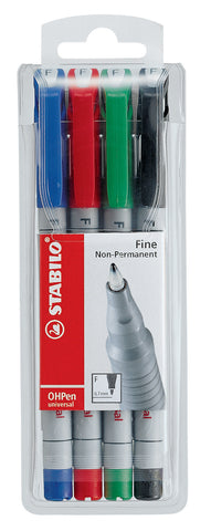 STABILO OHP Pen non-perm. F 852/4 4er Etui