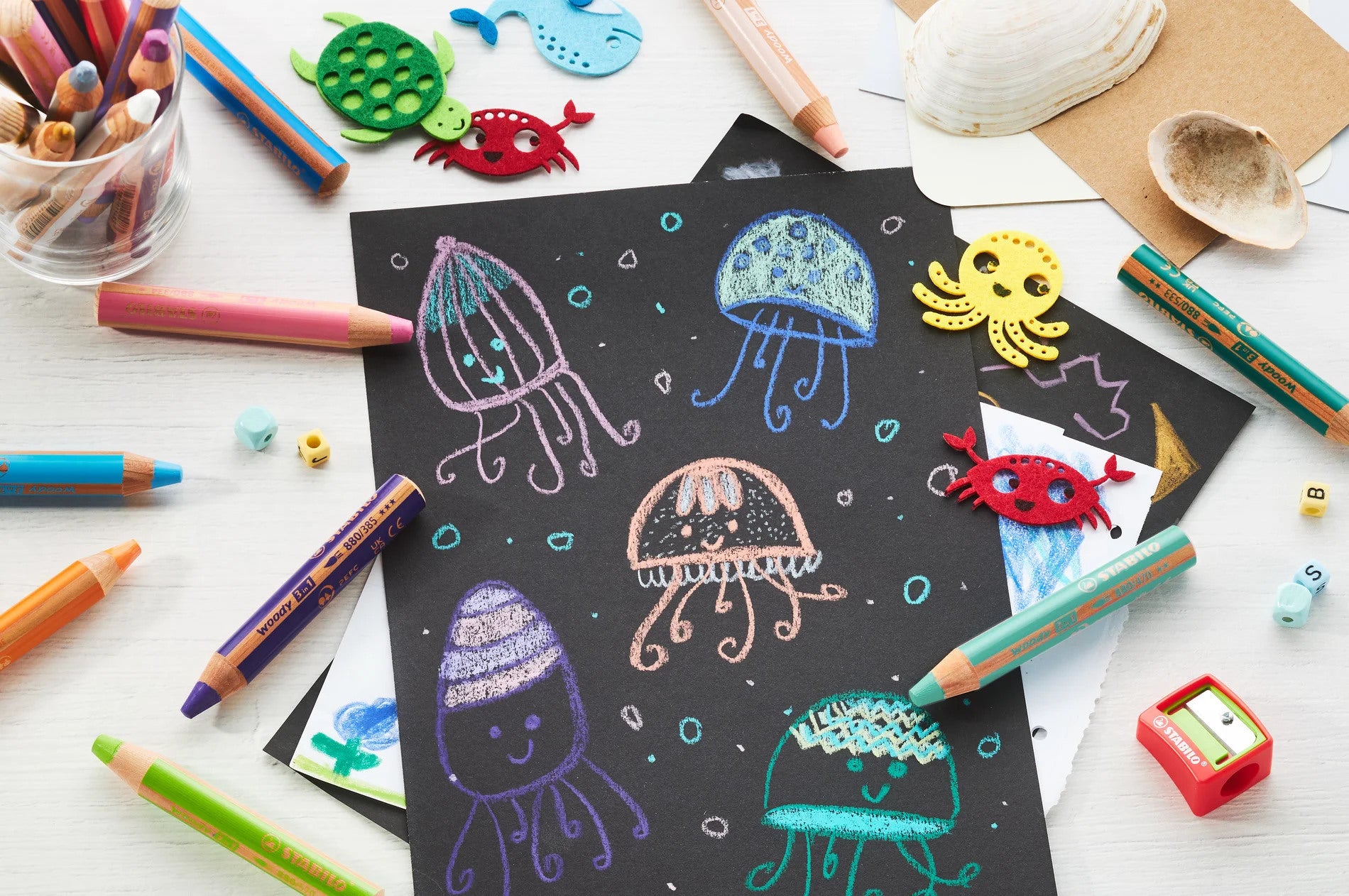 STABILO Multitalent-Stift woody 880/18-3 18er Etui mit Pinsel 3-in-1