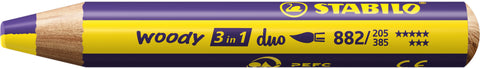 STABILO Farbstift Woody 3 in 1 882/205-385 Duo, gelb/violett