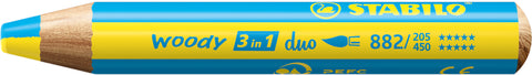 STABILO Farbstift Woody 3 in 1 882/205-405 Duo, gelb/blau