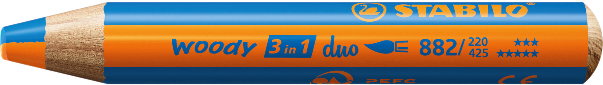 STABILO Farbstift Woody 3 in 1 882/220-425 Duo, orange/blau