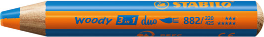 STABILO Farbstift Woody 3 in 1 882/220-425 Duo, orange/blau