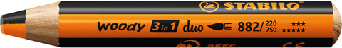 STABILO Farbstift Woody 3 in 1 882/220-750 Duo, orange/schwarz
