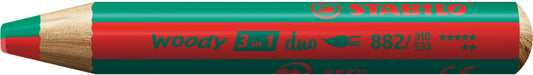 STABILO Farbstift Woody 3 in 1 882/310-533 Duo, rot/dunkelgrün