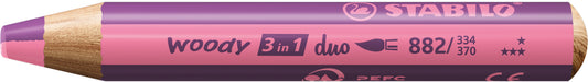 STABILO Farbstift Woody 3 in 1 882/334-370 Duo, pink/lila