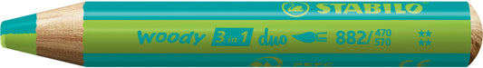 STABILO Farbstift Woody 3 in 1 882/470-570 Duo, türkis/hellgrün