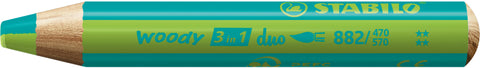 STABILO Farbstift Woody 3 in 1 882/470-570 Duo, türkis/hellgrün