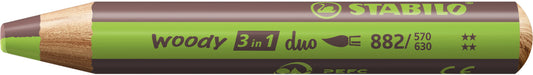 STABILO Farbstift Woody 3 in 1 882/570-630 Duo, grün/braun