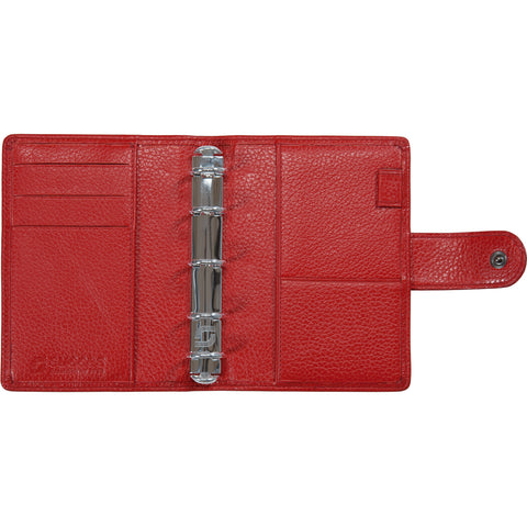 SUCCES Agenda Mini Ringbuch Cadiz 84136545U Leder rot 9.5x12.5cm