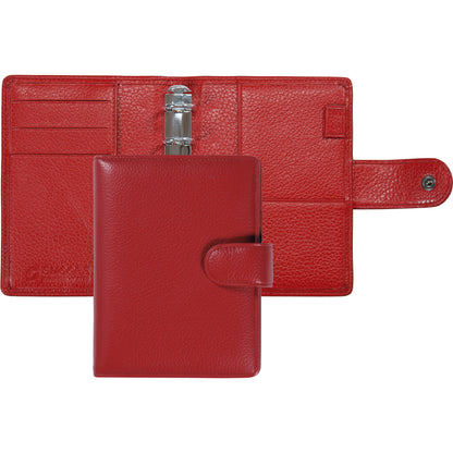 SUCCES Agenda Mini Ringbuch Cadiz 84136545U Leder rot 9.5x12.5cm