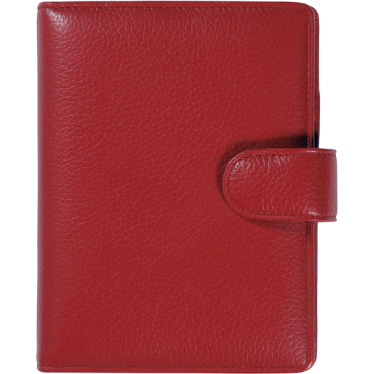 SUCCES Agenda Mini Ringbuch Cadiz 84136545U Leder rot 9.5x12.5cm