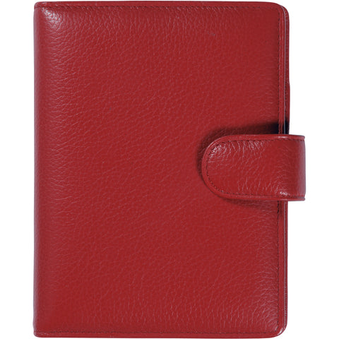 SUCCES Agenda Mini Ringbuch Cadiz 84136545U Leder rot 9.5x12.5cm